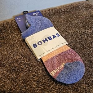 Bombas Women's Tri-Block Ankle Socks Marled Violet & Magenta Size Medium